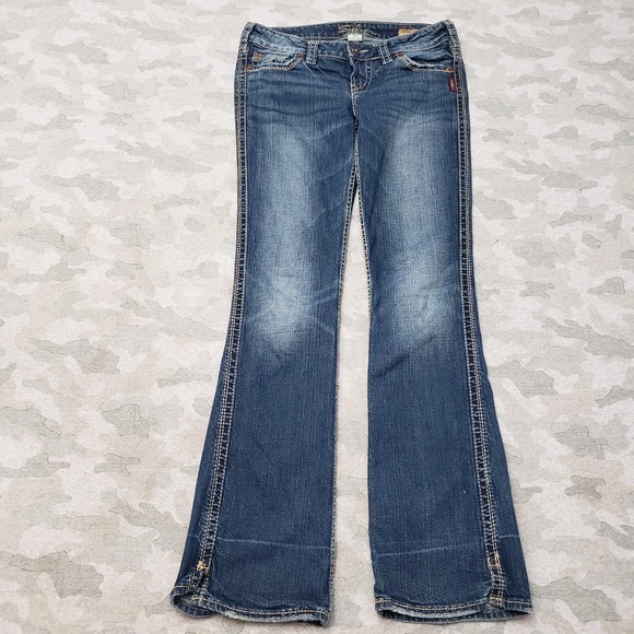 Silver Jeans Womens 28x33 Blue Frances 18' Denim Medium Wash Bootcut - Picture 1 of 12